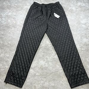 BCBG Max Azria Lucien Quilted Faux Leather Pants Black Size M NWT